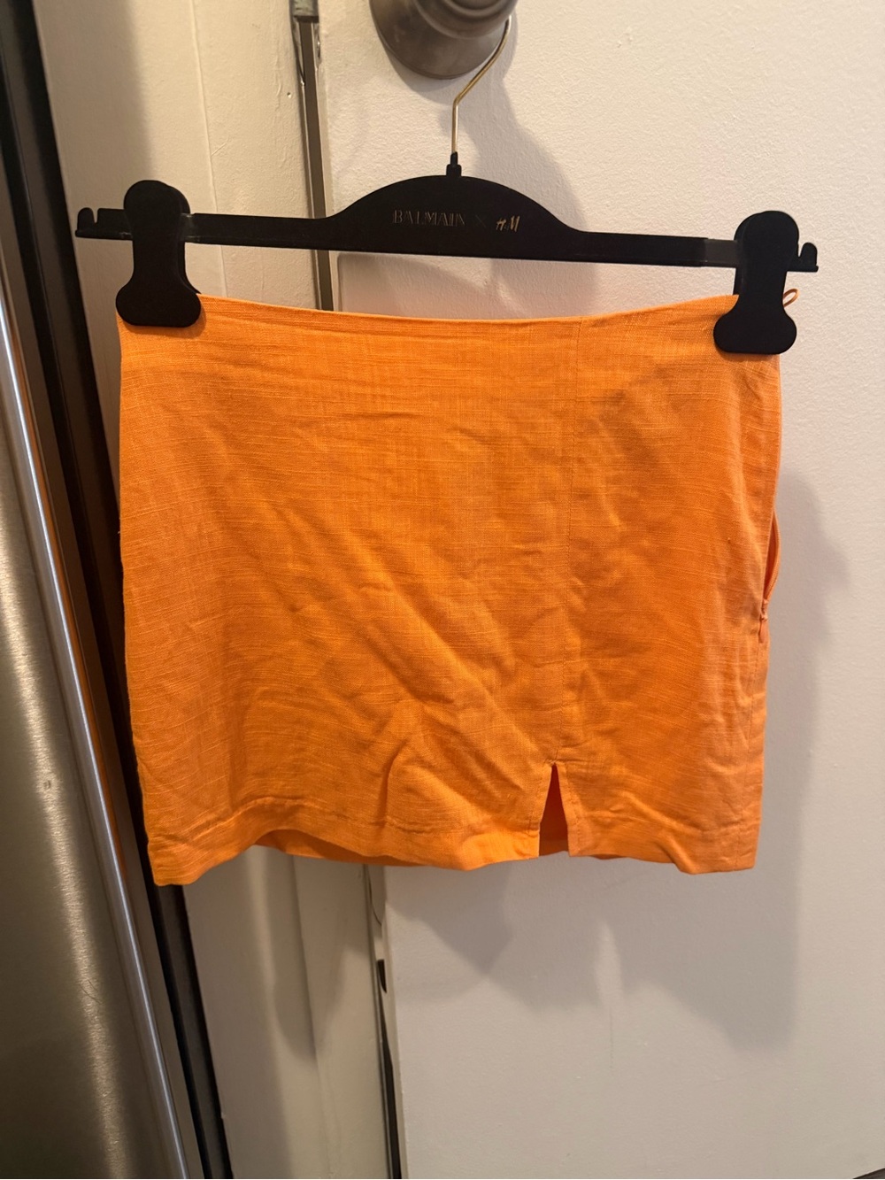 H&M Orange Mini Skirt with Front Slit